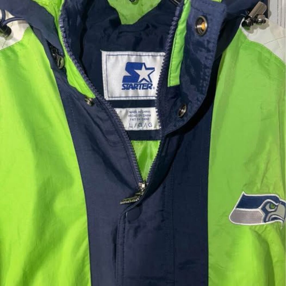 Vintage Starter Seattle Seahawks Vintage Puffer Jacket - Picture 2 of 4